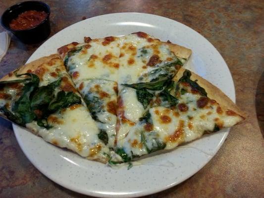 Spinach pizza