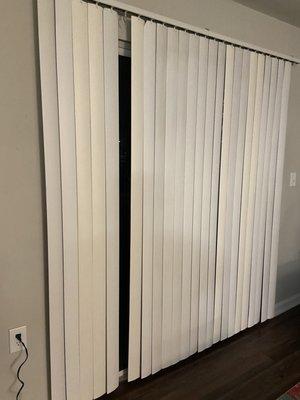 Missing blinds in living room