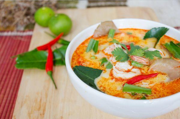 Spicy tom yum soup