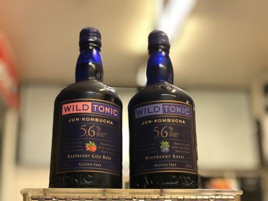 Come try Wild Tonics 5.6% alc. Kombucha!!! Now at D's Market in Rasbery Goji Rose, Blueberry Basil and many other flavors!