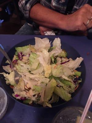 $10 chicken salad comprised of nothing but iceberg lettuce which basically has no flavor or nutritional value.