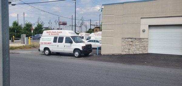 Our service trucks are here to service your security needs