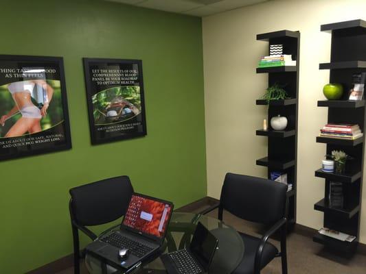 Consult with Dr. Yates before your Chiropractic Adjustment in our consult room