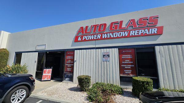 Direct Quality Auto Glass  shop location. We are located in San Bernardino off the freeway exit Mill St