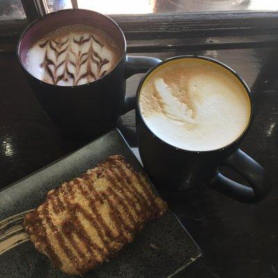 Latte, Dark Mocha, Apple Pop Pie