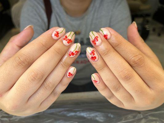 Poppy flowers design on Bio gel filled