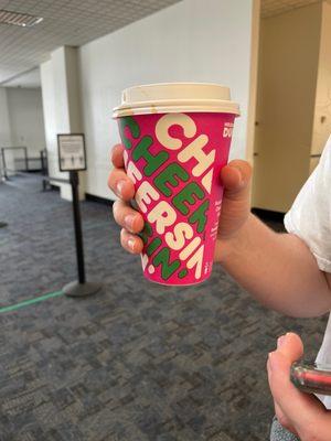 Coffee for the flight.