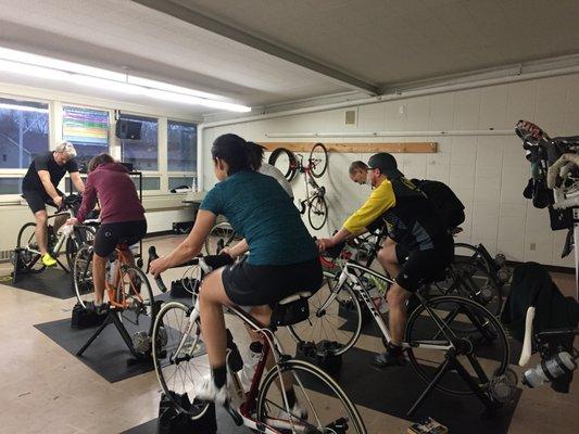 Cycling Class, bring your own bike and train with us over the cold winter months