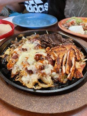 Macho Fajitas - enough for two people and so good.