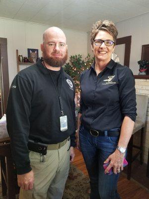 K9 handler Randall & Director of Fond Memories Laura