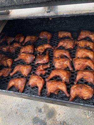 Best smoked leg quarters in town