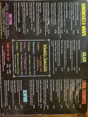 Menu Front.