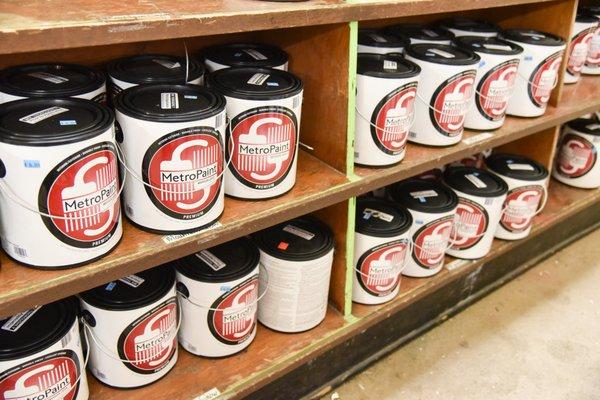 We sell used and new paint, including Metro Paint.