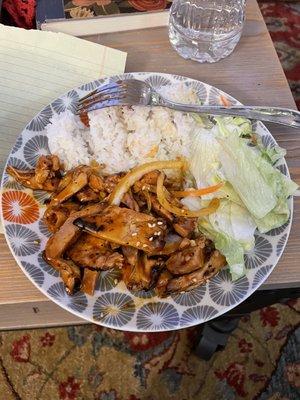 Chicken teriyaki w/side salad