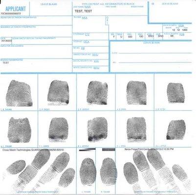 manual fingerprint services availabe