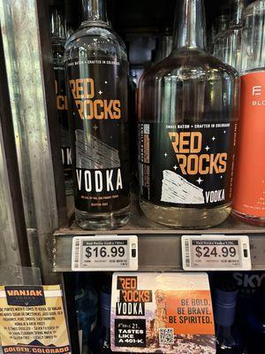 Yes!  They have the new Red Rocks Vodka!  It's my new, go to! So smooth