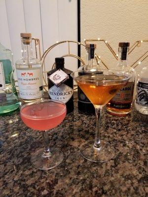 Cosmonaut, left, and the "perfect" martini