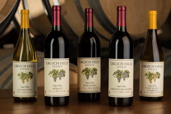 Estate-grown wines of Grgich Hills Estate.