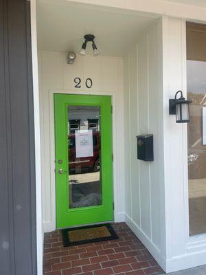 L@@K for the GREEN DOOR! 
 
 20 N Main, right next to GREEKS Pizza!