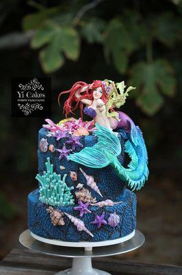 Mermaid Cake won 1st place and Best of Theme Award at CCCSAS Cake show 2018