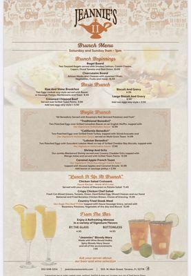 Brunch Menu