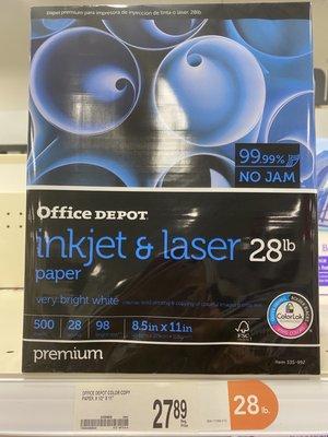 Office Depot Premium 28lb inkjet & laser paper