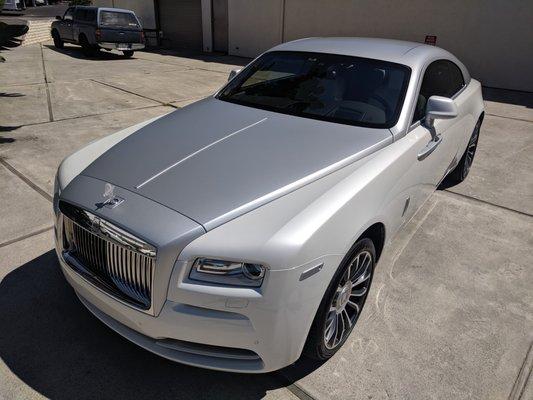 Rolls Royce two-tone with Satin Silver wrap