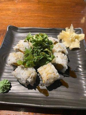 Sweet potato sushi, I'm not sure what the name is.