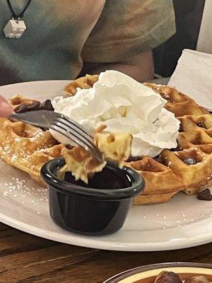 Chocolate chip waffle