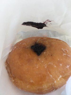 Blueberry-filled donut