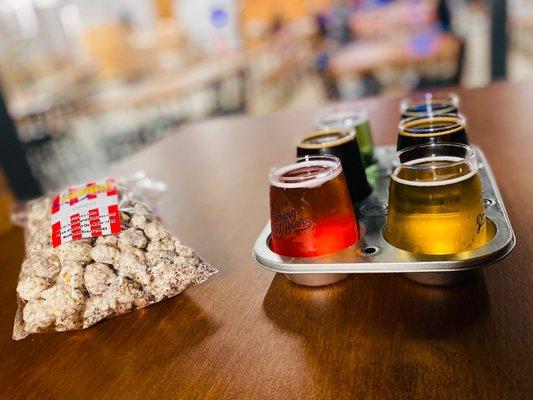 Some tasty brews and a bag of Oreo popcorn from Bedford's Whats Poppin'.