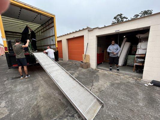 Finishing up a storage unit for a client