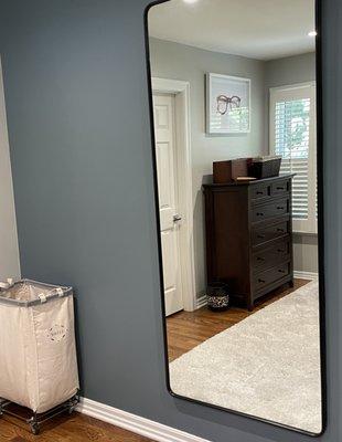 OVERSIZED METAL FRAMED FLOOR MIRROR