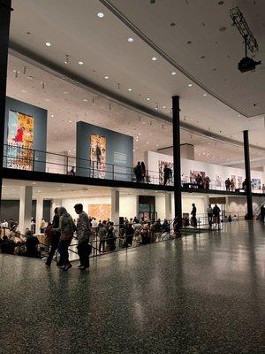 View of the exhibits from the gallery floor