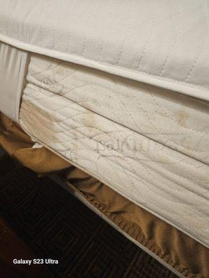 Stained bed