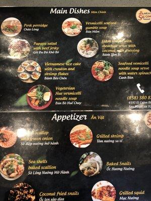 New menu at New location