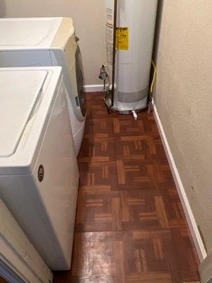 New utility room floor.