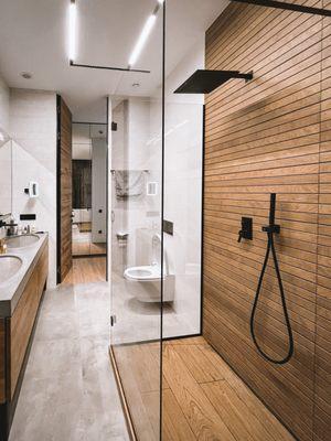 Absolutely beautiful new modern bathroom.