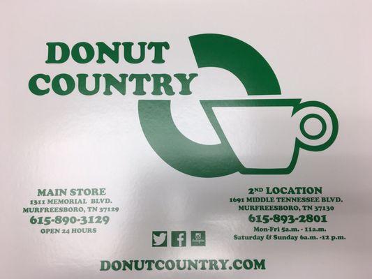 Exterior of donut box