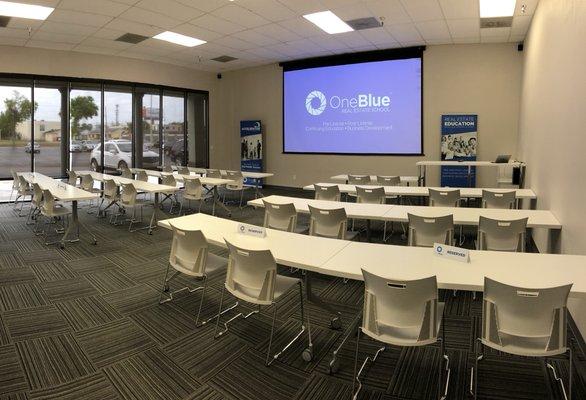 Our larger classroom, the Jerry Johnson Memorial Classroom.