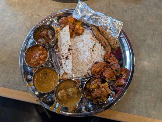 Whole platter of delicious lunch