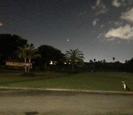 Night time on the golf course. Can't beat the view!