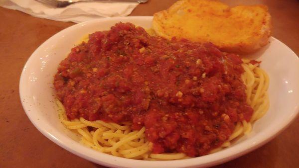 Build your own pasta spaghetti/meatsauce/meatballs