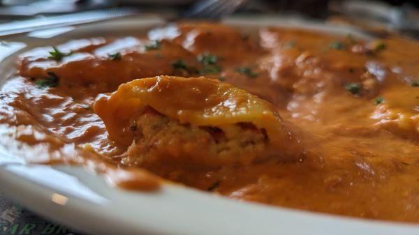 Inside the lobster ravioli