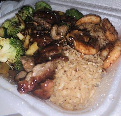 Steak and shrimp hibachi