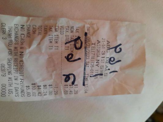 My total was 2.69 they over charged me how did we get from 2.69 go 4.49 by charging me extra tax when I paid cash they are very dishonest