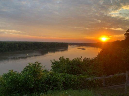 Sunset over the river