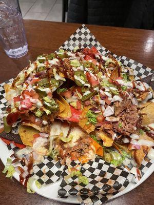 Pulled pork nachos