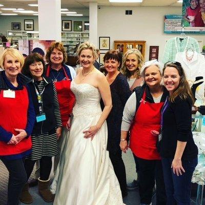 Brides to be can even say YES to the dress at West End Thrift. Our retail specialist volunteers ensure ever dress is wedding worthy.