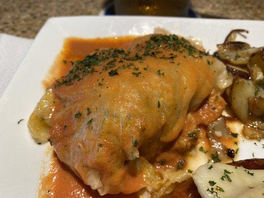 A closer look at the stuffed cabbage